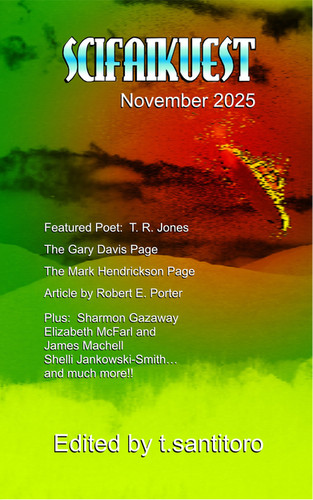 Scifaikuest magazine cover featuring James Machell's work